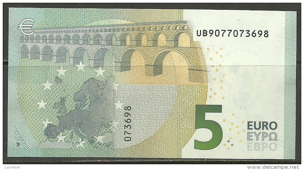 FRANCE Frankreich Bank Note Banknote 5 EUR M. Draghi 2013 UNC - 5 Euro