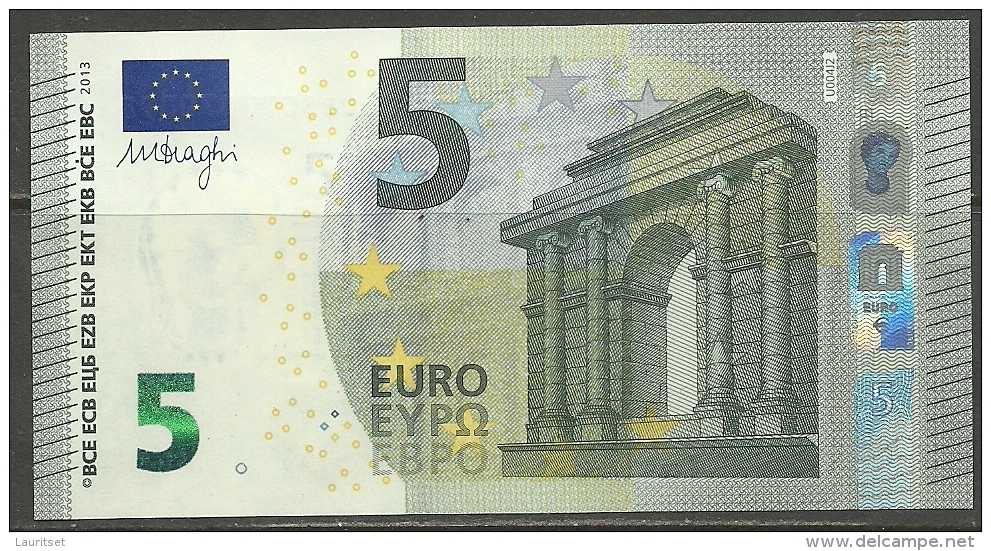 FRANCE Frankreich Bank Note Banknote 5 EUR M. Draghi 2013 UNC - 5 Euro