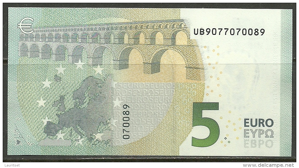 FRANCE Frankreich Bank Note Banknote 5 EUR M. Draghi 2013 UNC - 5 Euro