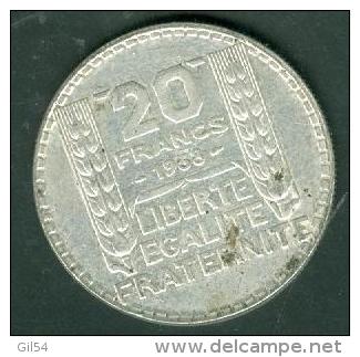 20 Francs Type Turin Année  1938 - Argent Silver   - Pia4601 - 20 Francs