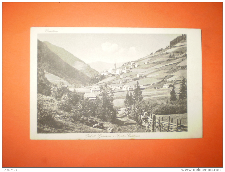 A1637 Trentino Val Gardena San Cristina Cm9x14 Piccole Macchie Al Retro - Autres & Non Classés