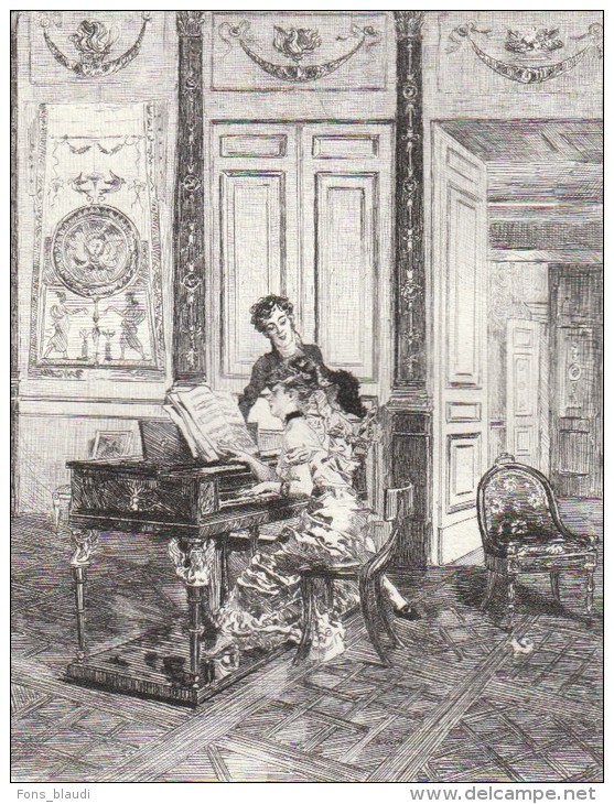 Le Piano - Eau-forte D´après Le Tableau De Giovani Boldini (Ferrare 1842 - Paris 1931) - FRANCO DE PORT - Stampe & Incisioni