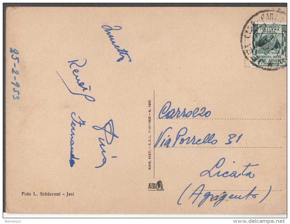 1953 JESI TORRIONCINO DEL MONTIROZZO FG V SEE 2 SCANS - Altri & Non Classificati