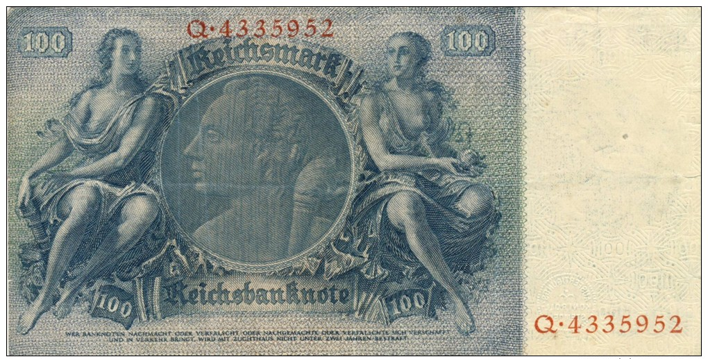 Banknoten Der Deutschen Reichsbank V. 1935 --- 100 Reichsmark   (047) - 100 Reichsmark