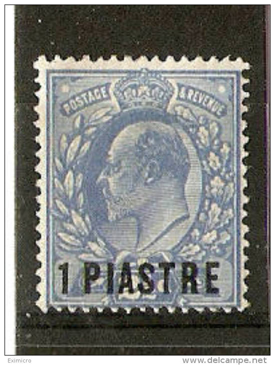 BRITISH LEVANT 1911-13 1pi On 2½d BRIGHT BLUE SG 25 MOUNTED MINT PERF 14 Cat £22 - British Levant