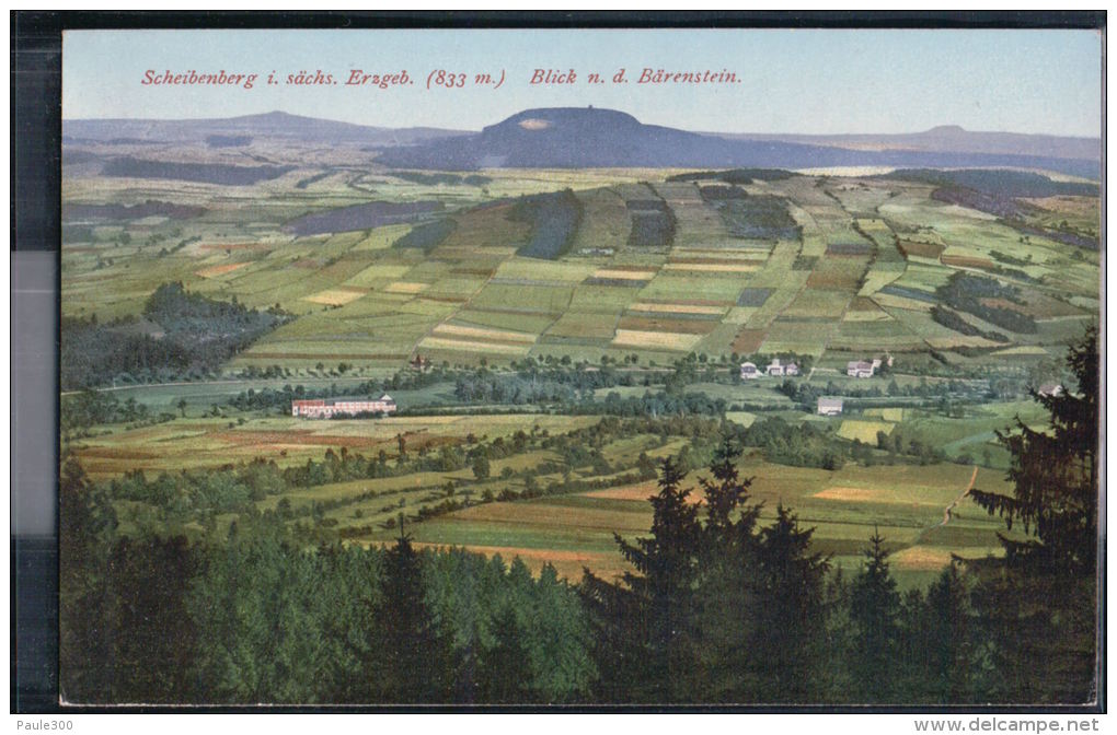 Scheibenberg Im Erzgebirge - Blick Zum Bärenstein - Scheibenberg