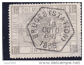 SP 6 TR6 STEMPEL CACHET BRUGES STATION  19 OCTO 1886 - Oblitérés