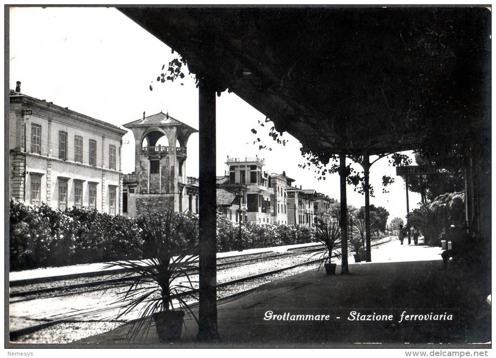 1955 GROTTAMMARE STAZIONE FERROVIARIA FG V SEE 2 SCANS - Otros & Sin Clasificación