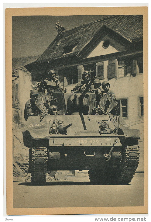 Char Tank " Alsace " En Allemagne 1ere Armée Française - Weltkrieg 1939-45