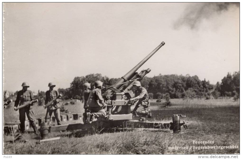 Suisse - Canon Contre-avions En Action - Matériel