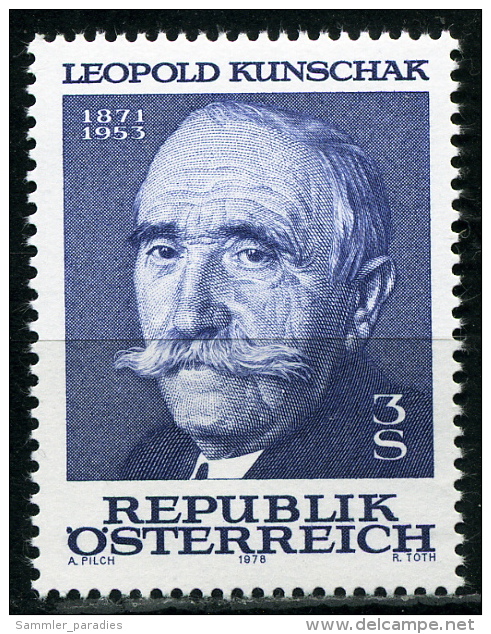 Österreich - Michel 1569 - ** Postfrisch - Leopold Kunschak - Wert: 0,70 Mi€ - Unused Stamps
