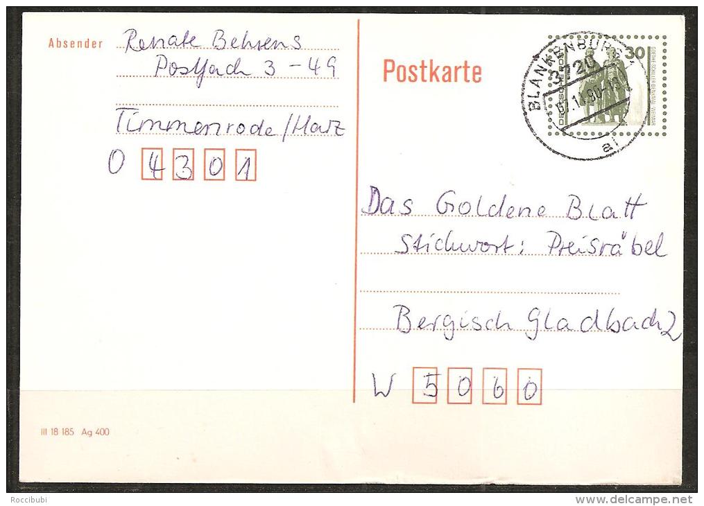 DDR - Ganzsache/Postkarte - Siehe Scann - Postkaarten - Gebruikt