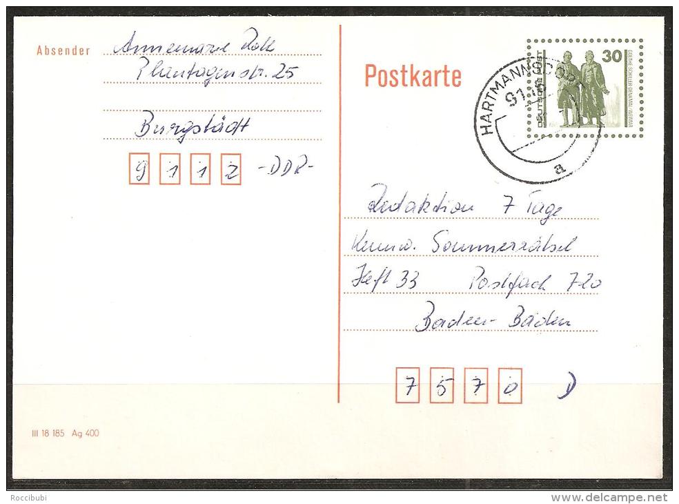 DDR - Ganzsache/Postkarte - Siehe Scann - Postcards - Used