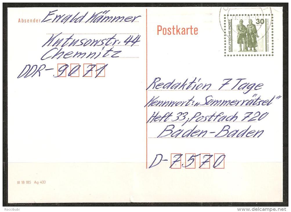 DDR - Ganzsache/Postkarte - Siehe Scann - Postkaarten - Gebruikt