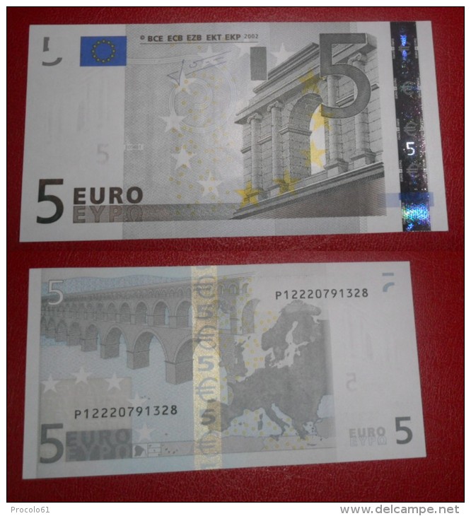 OLANDA HOLLAND 5 EURO 2002 TRICHET SERIE P 12220791328 E004B1 AUNC QFDS NEDERLAND NETHERLANDS - 5 Euro