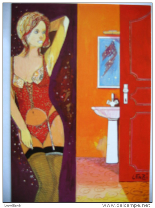 Lenzi Illustrateur Musée à Utelle Erotisme 1987 Pin Up Nue - Lenzi