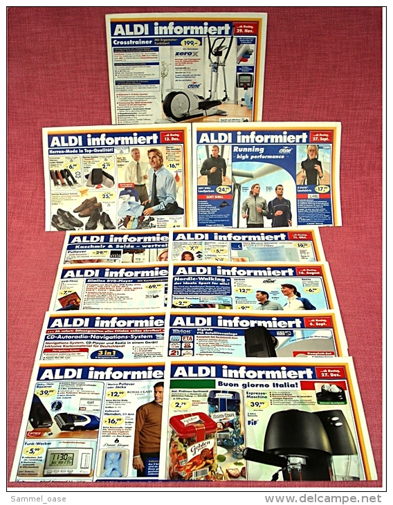 11 X ALDI Informiert 2004 Reklame Prospekte  - Insgesammt  Ca. 85 Seiten Großformat - Sonstige & Ohne Zuordnung