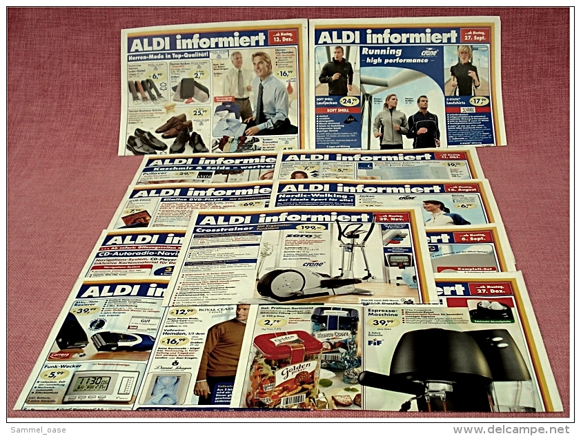 11 X ALDI Informiert 2004 Reklame Prospekte  - Insgesammt  Ca. 85 Seiten Großformat - Sonstige & Ohne Zuordnung