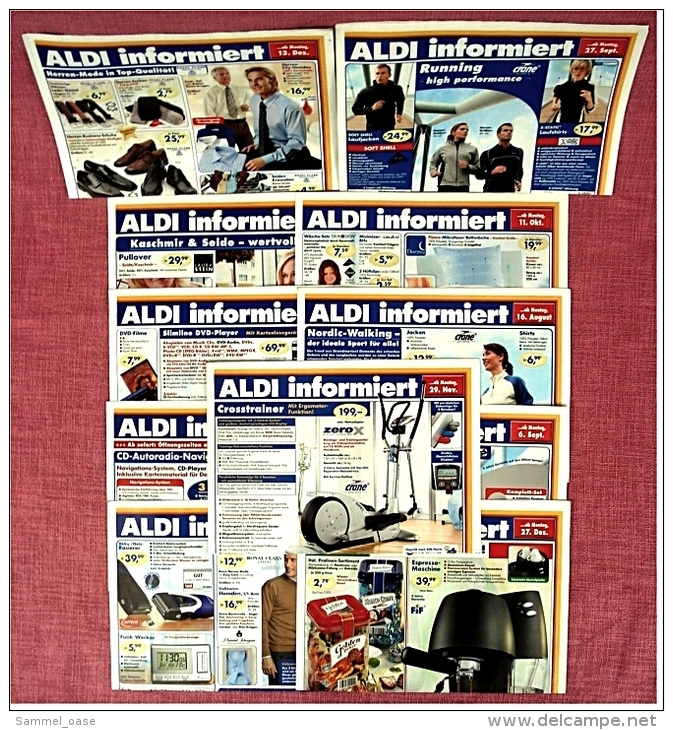 11 X ALDI Informiert 2004 Reklame Prospekte  - Insgesammt  Ca. 85 Seiten Großformat - Sonstige & Ohne Zuordnung