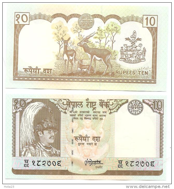 NEPAL 10 RUPEES UNC -   Animal - Népal