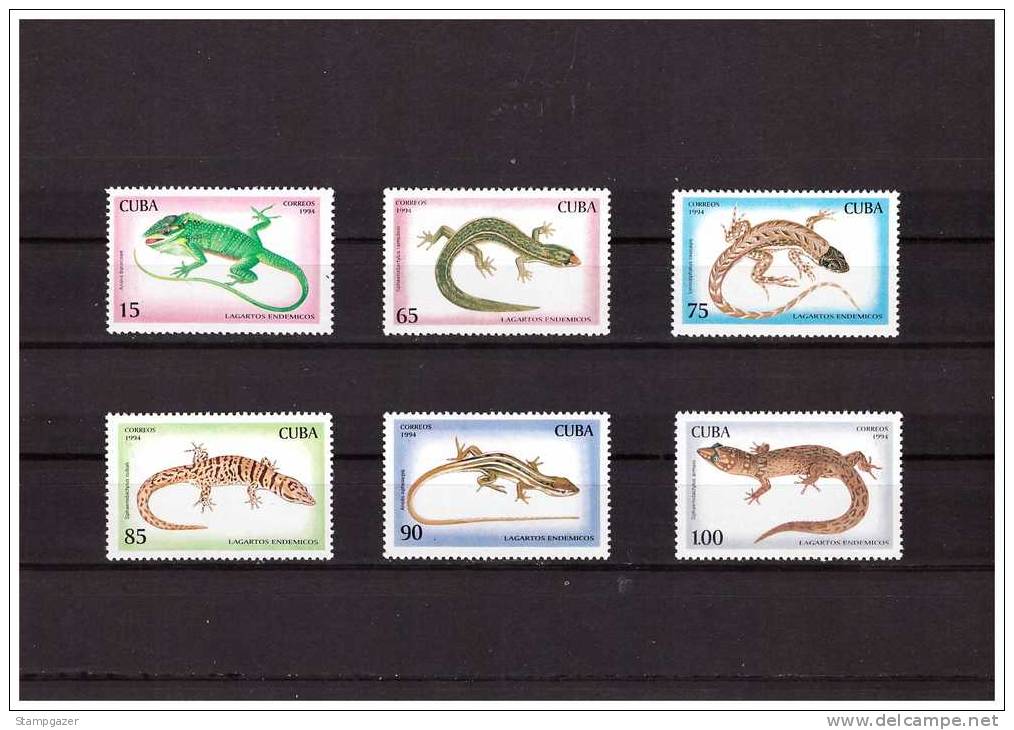 1994 REPTILES 6 Values - Ongebruikt