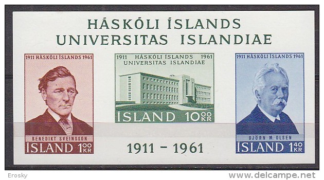 B1921 - ISLANDE ICELAND BF Yv N°3 ** - Blocs-feuillets