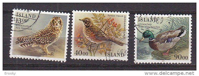 Q1141 - ISLANDE ICELAND Yv N°621/24 (-623) - Used Stamps