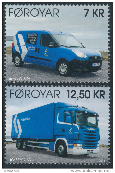 FAROE ISLANDS/Färöer EUROPA 2013 "The Postman Van" Gummed Set Of 2v** - 2013