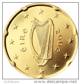 PIECE 20 CENT EURO 2002 IRLANDE VALEUR 11 EUROS - Irlanda