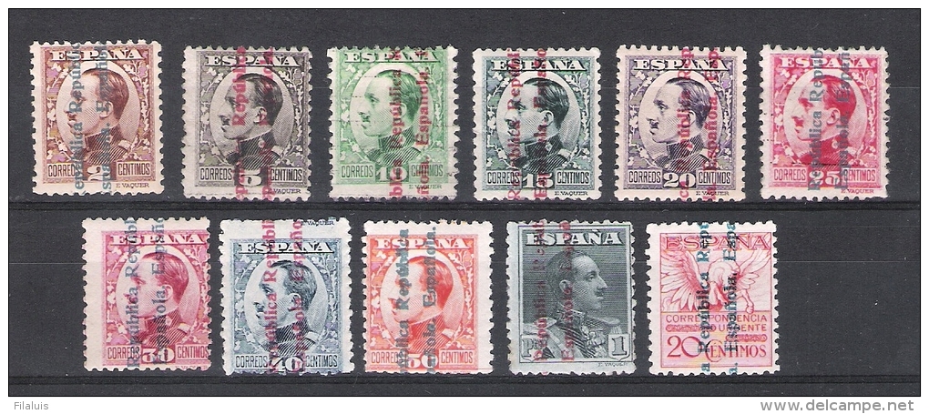 01839 Espa&ntilde;a Edifil 593-603 * (*) Cat. Eur. 148,- - Nuevos