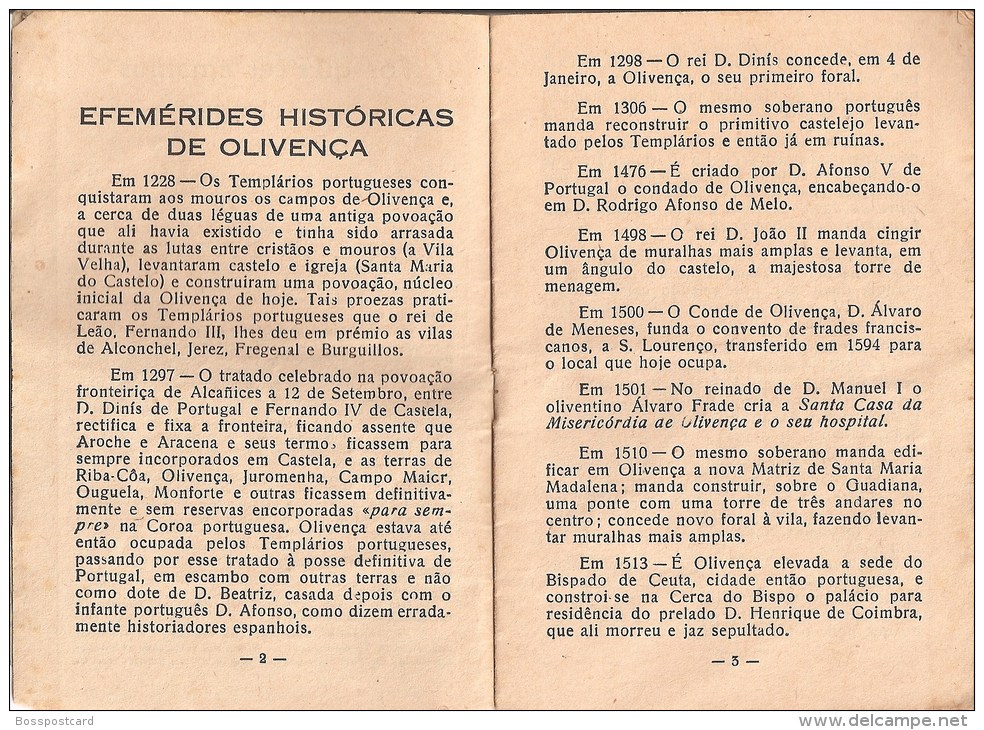 Olivença Terra Portuguesa, 1956. España. (5 Scans) - Livres Anciens