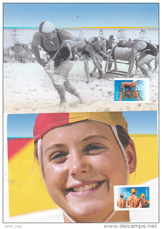 Australia 2007 Year Of  The Surf Lifesavers Set 2 Mini Sheets MNH - Sheets, Plate Blocks &  Multiples