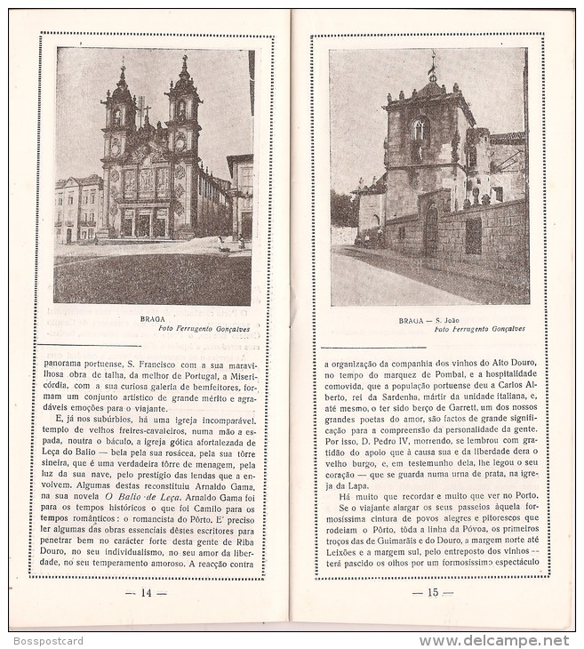 Braga. Viana Do Castelo. Porto. Amarante. Guimarães - Brochura "Além Douro" (7 Scans) - Revues & Journaux