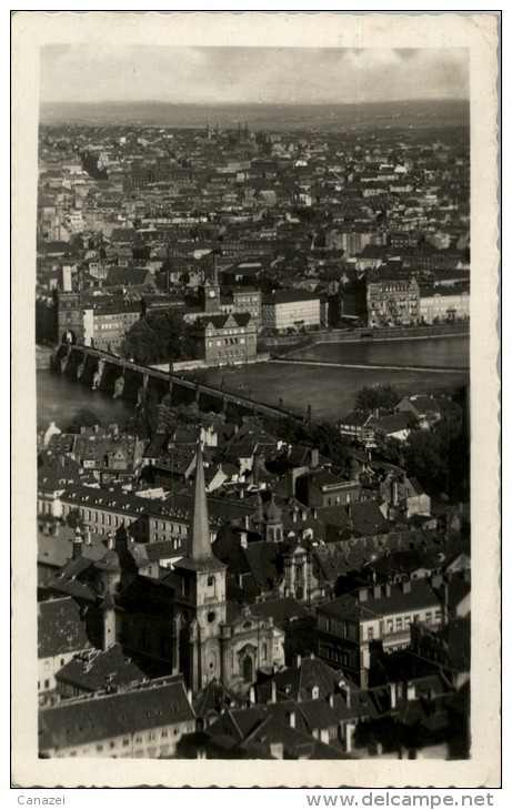 AK Prag/Praha, Gesamtansicht, Gel 1939 - Boehmen Und Maehren