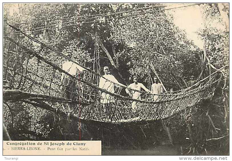 Mai13 1361 : Sierra-Leone  -  Pont Fait Par Les Natifs  -  Congrégation De Saint-Joseph De Cluny - Sierra Leone