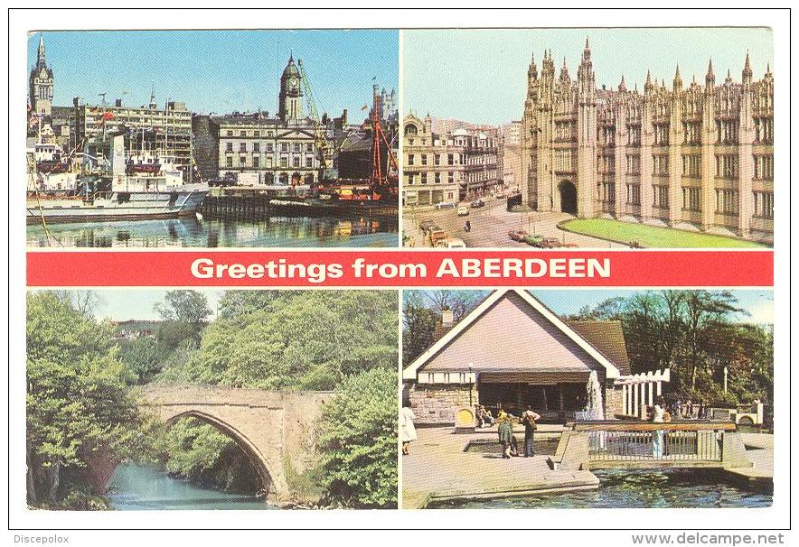 I48 Greetings From Aberdeen - Harbour - Duthie Park - Marischal College - Brig O'Balgownie / Viaggiata 1984 - Aberdeenshire