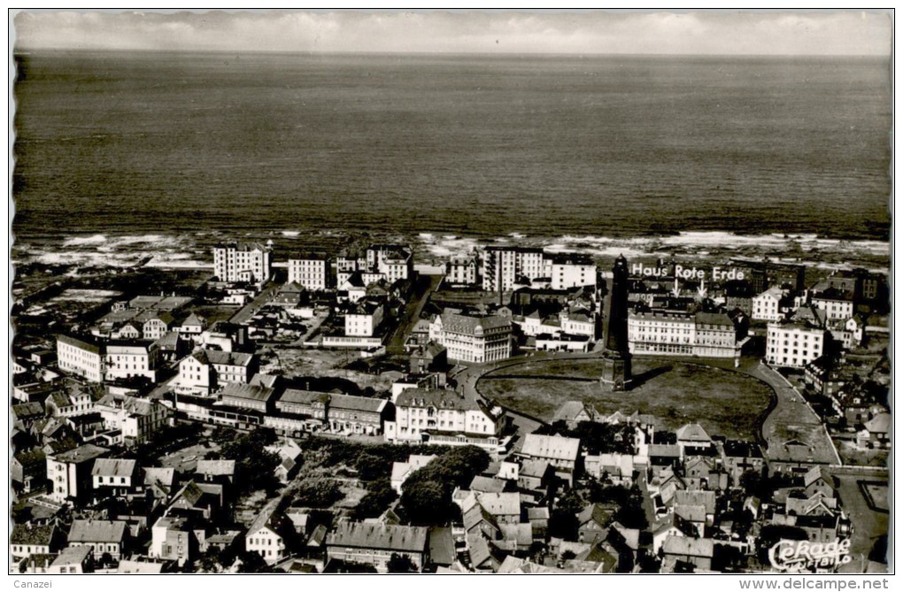 AK Borkum, Eisenbahnheim "Haus Rote Erde", Gel 1958 - Borkum