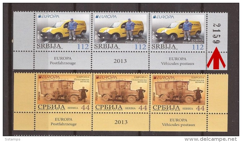 2013 X EUROPA CEPT SRBIJA SERBIA POSTFAHRZEUGE POSTAL VEHICLES NUMMER MNH INTERESSANT - 2013