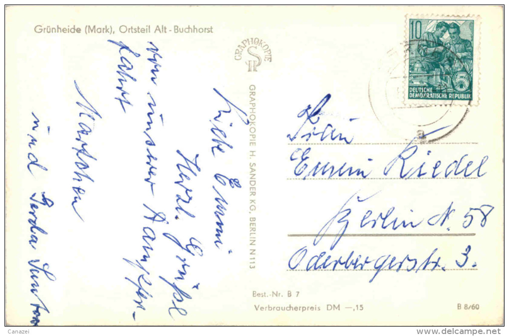 AK Grünheide, OT Altbuchhorst, Möllensee-Kiesschacht, Gel, 1960 - Gruenheide