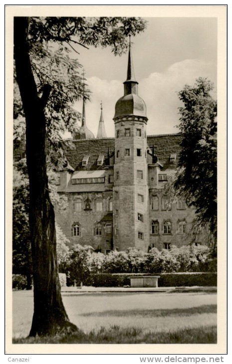 AK Merseburg, Schloßhof, Ung, 1956 - Merseburg