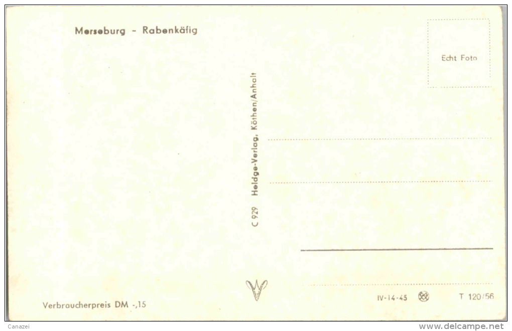 AK Merseburg, Rabenkäfig, Ung, 1956 - Merseburg