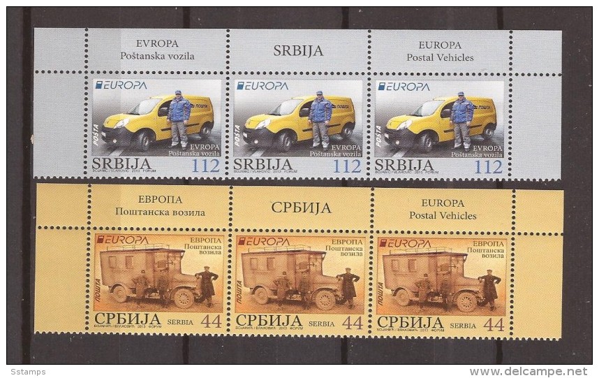 2013 X EUROPA CEPT SRBIJA SERBIA POSTFAHRZEUGE POSTAL VEHICLES  MNH  INTERESSANT - 2013