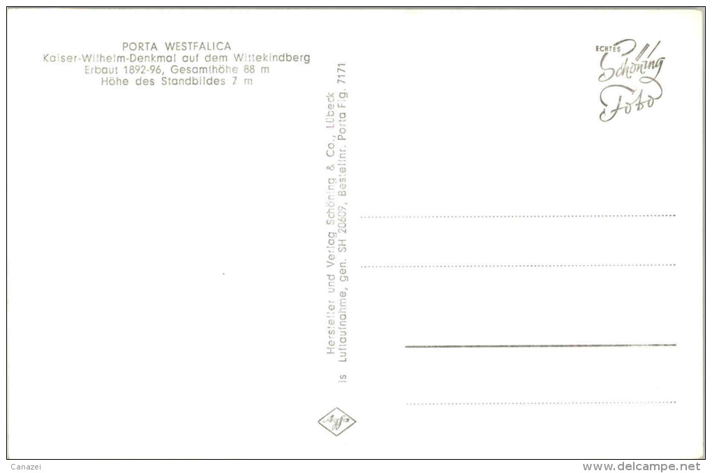 AK Porta Westfalica, Kaiser-Wilhelm-Denkmal, Ung - Porta Westfalica