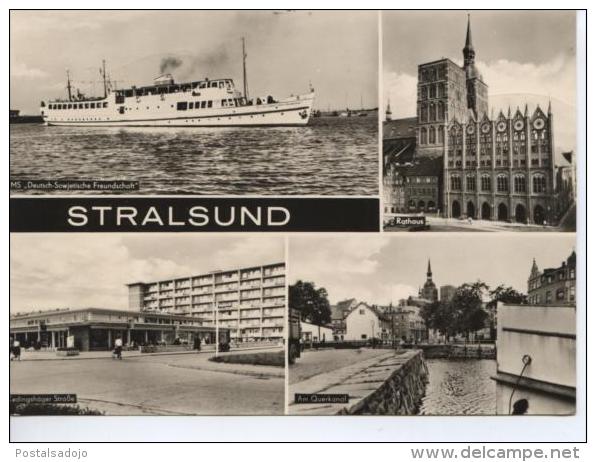 (DE444) STRALSUND . MS DEUTSCH SOWJETISCHE FREUNDSCHAFT . SHIP. BATEAUX VAPEUR - Stralsund