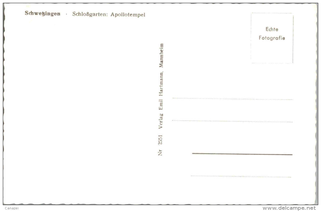 AK Schwetzingen, Schloßgarten, Apollotempel, Ung - Schwetzingen