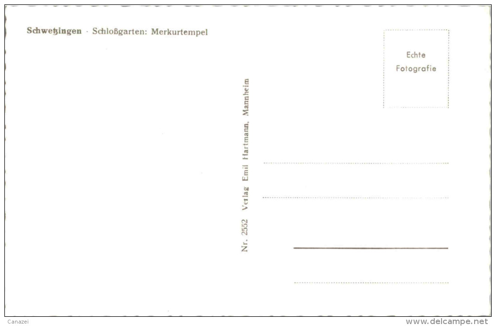 AK Schwetzingen, Schloßgarten, Merkurtempel, Ung - Schwetzingen