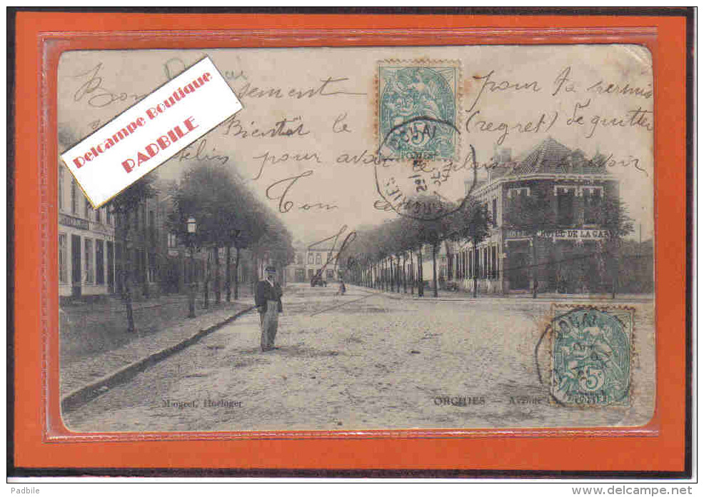 Carte Postale 59. Orchies  Avenue De La Gare Trés Beau Plan - Orchies