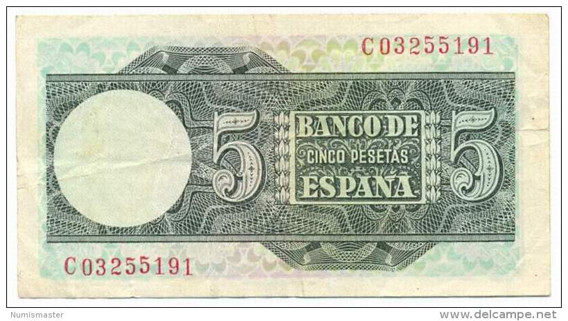 SPAIN , 5 PESETAS 5.3.1948. ,  P-136 - 5 Pesetas