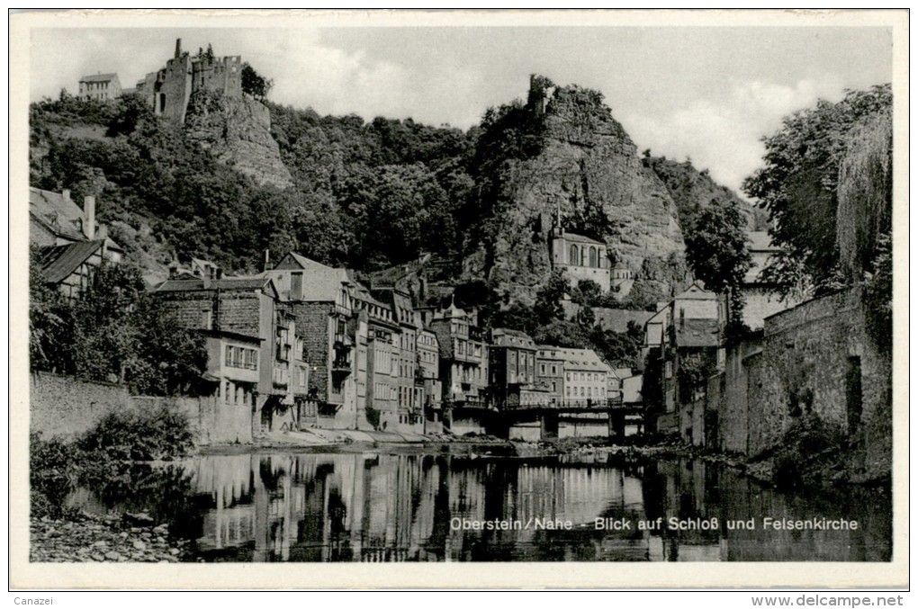 AK Oberstein/Nahe, Blick Auf Schloß Und Felsenkirche, Ung - Idar Oberstein