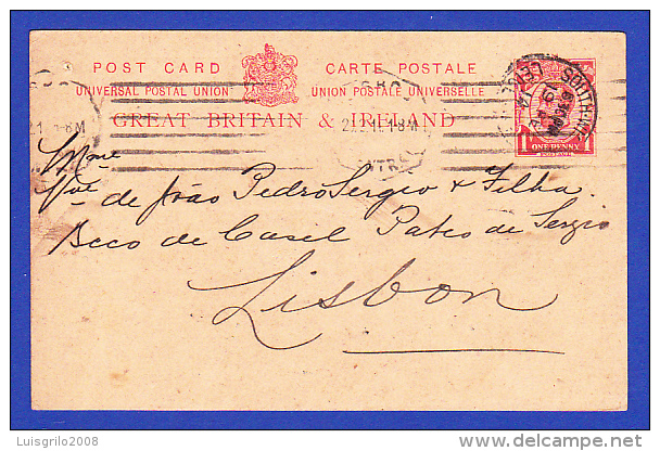 LISBOA CENTRAL 2ª SECÇÃO - 19.2.1904 --- SOUTH WIGSTON - Lettres & Documents